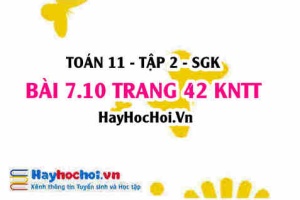 Bài 7.10 trang 42 Toán 11 tập 2 Kết nối tri thức